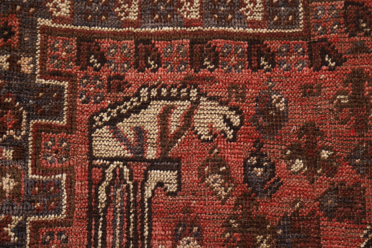 Vegetable Dye Antique Qashqai Persian Area Rug 6x9