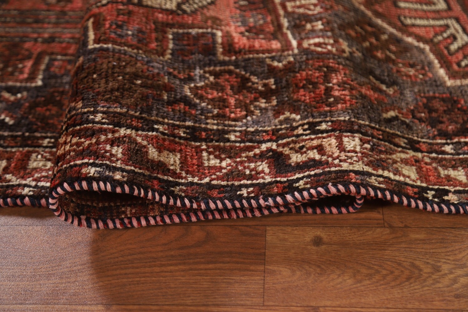 Vegetable Dye Antique Qashqai Persian Area Rug 6x9