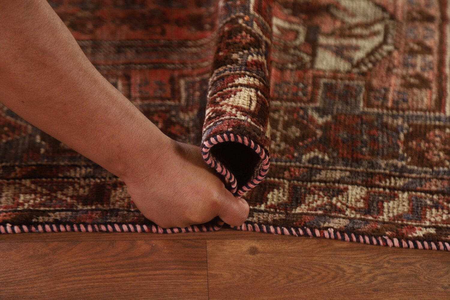 Vegetable Dye Antique Qashqai Persian Area Rug 6x9