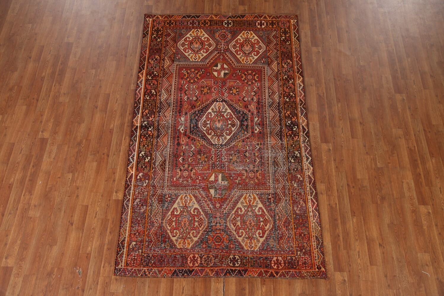 Antique Shiraz Persian Area Rug 5x8