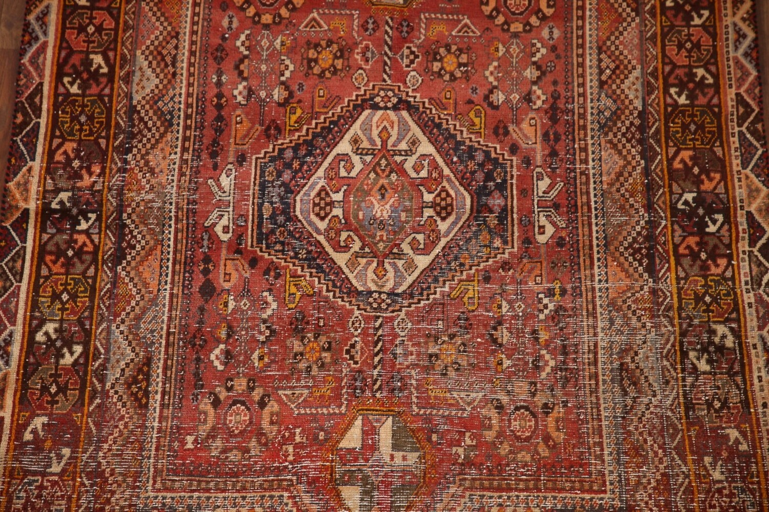 Antique Shiraz Persian Area Rug 5x8