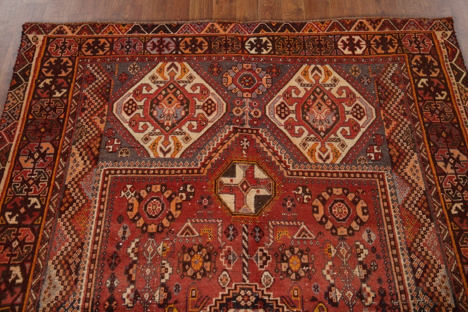 Antique Shiraz Persian Area Rug 5x8