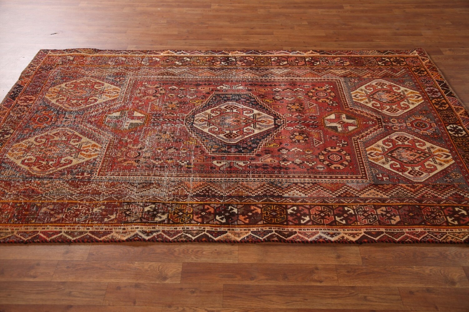 Antique Shiraz Persian Area Rug 5x8