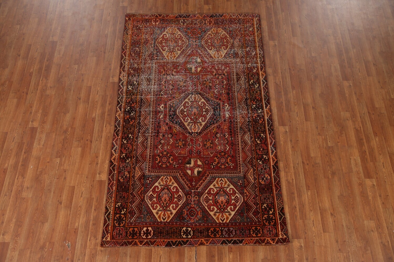 Antique Shiraz Persian Area Rug 5x8