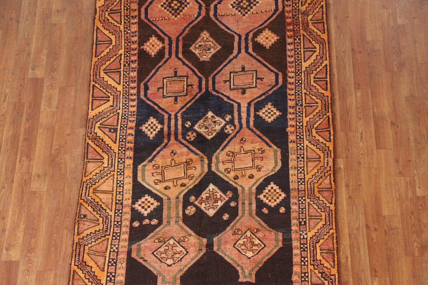 Geometric Wool Lori Antique Persian Rug 4x7
