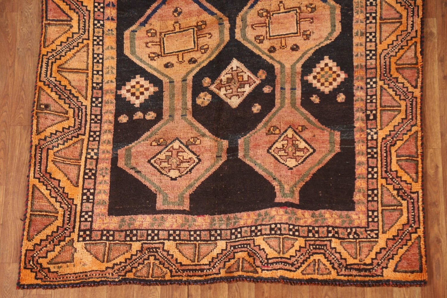Geometric Wool Lori Antique Persian Rug 4x7