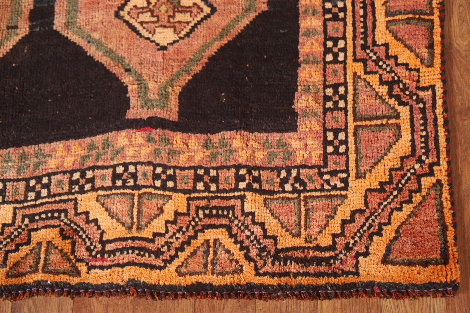 Geometric Wool Lori Antique Persian Rug 4x7