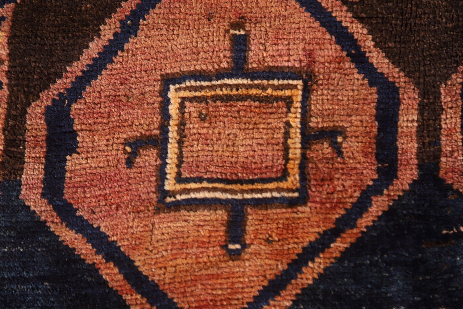 Geometric Wool Lori Antique Persian Rug 4x7