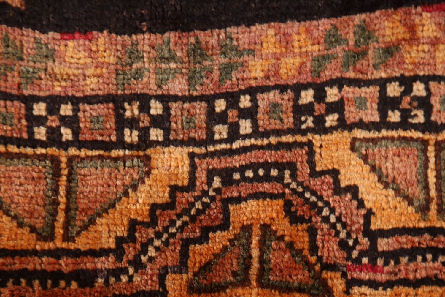 Geometric Wool Lori Antique Persian Rug 4x7