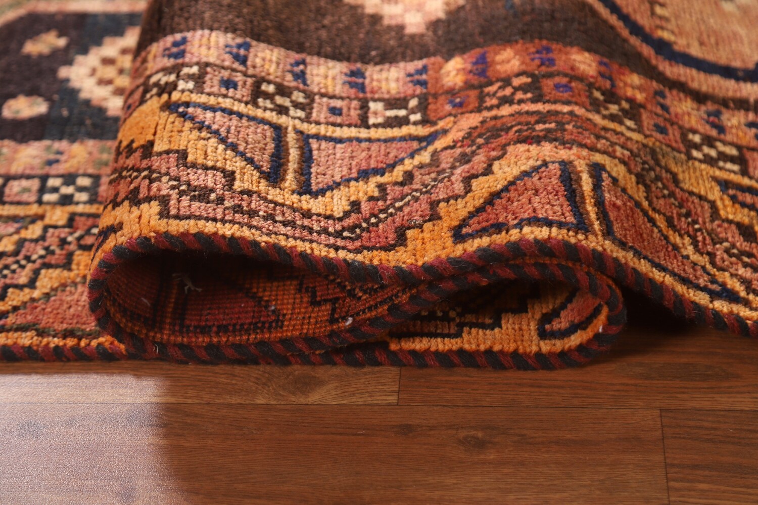 Geometric Wool Lori Antique Persian Rug 4x7