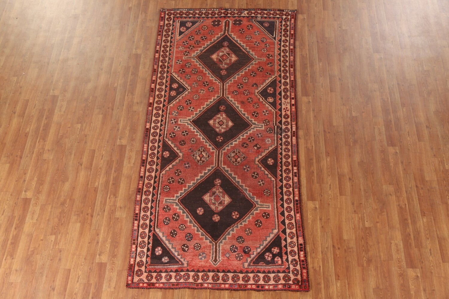 Antique Wool Lori Persian Runner Rug 4x9
