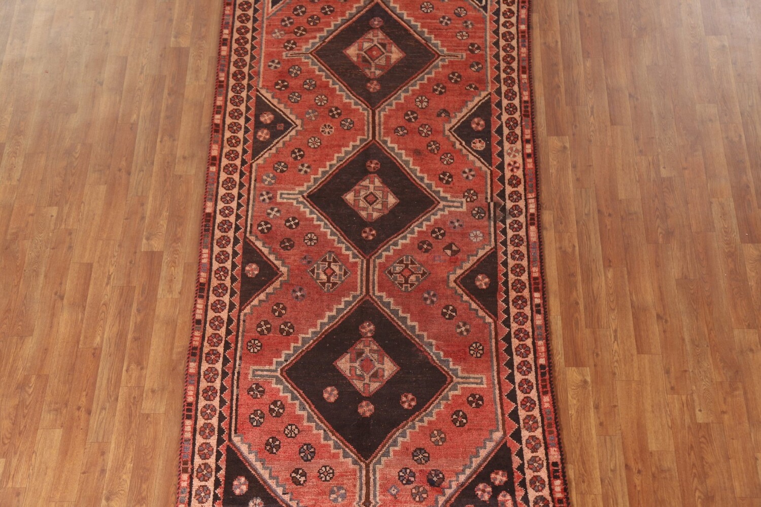 Antique Wool Lori Persian Runner Rug 4x9