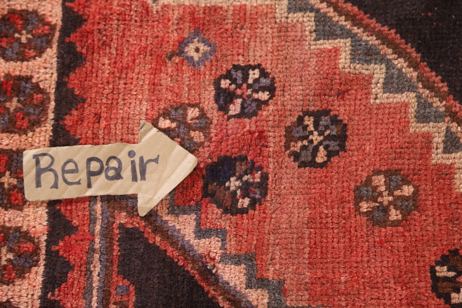 Antique Wool Lori Persian Runner Rug 4x9