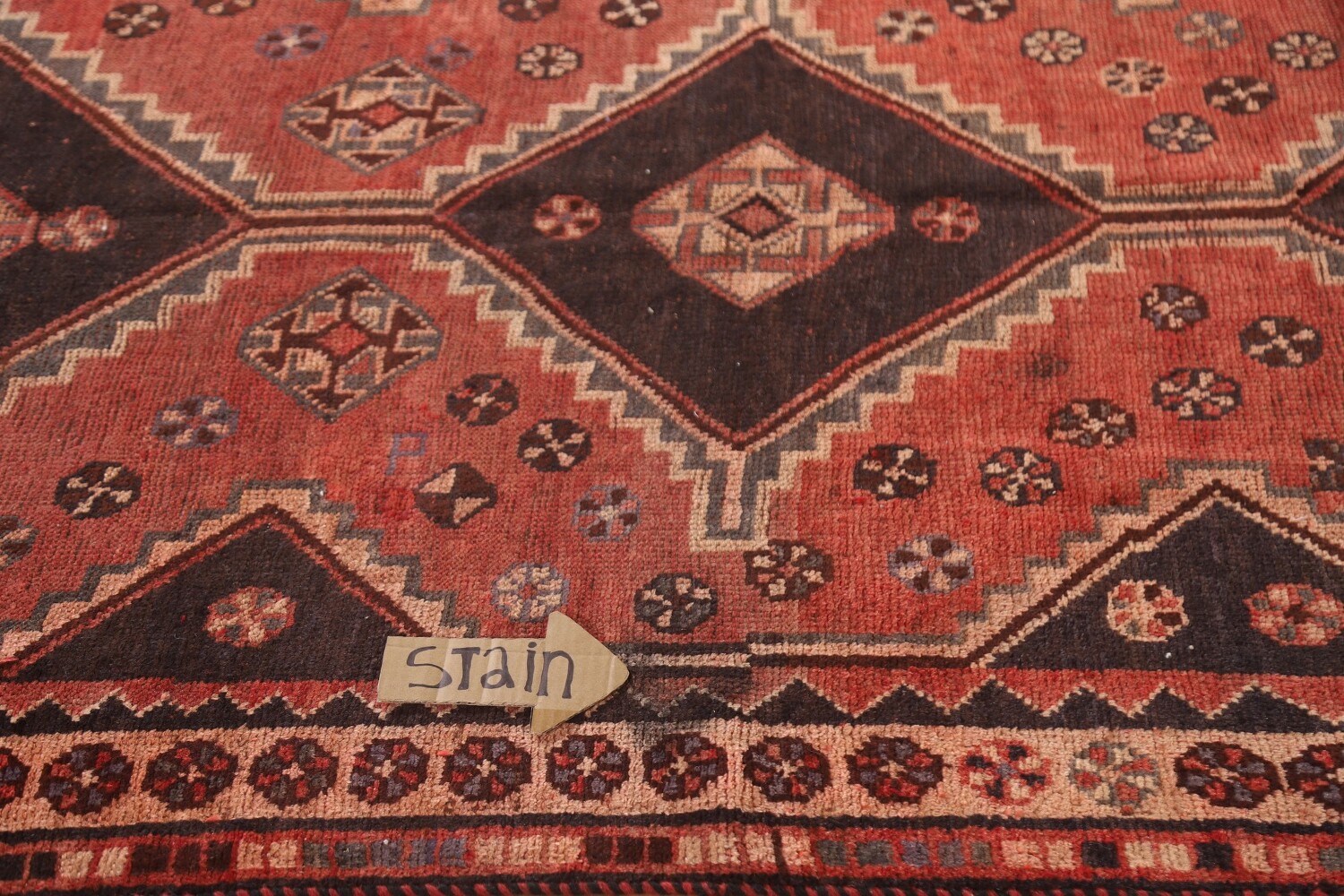 Antique Wool Lori Persian Runner Rug 4x9