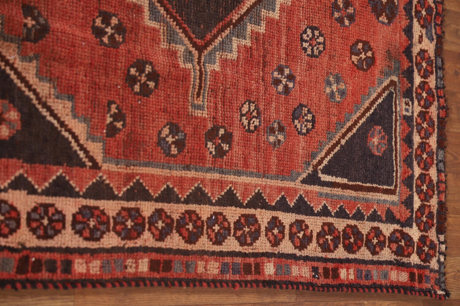 Antique Wool Lori Persian Runner Rug 4x9