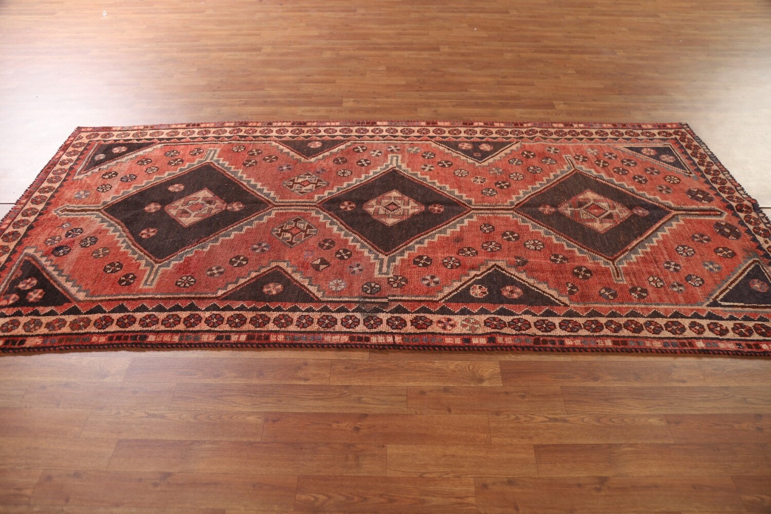 Antique Wool Lori Persian Runner Rug 4x9