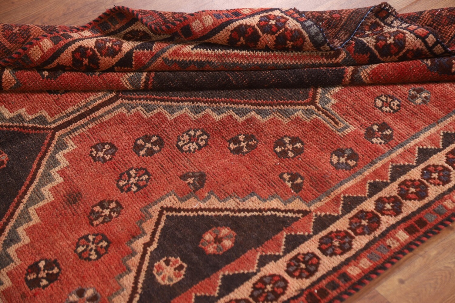 Antique Wool Lori Persian Runner Rug 4x9