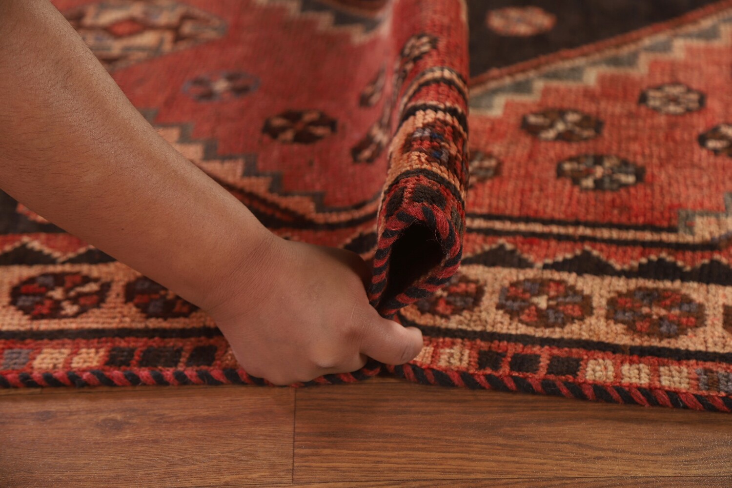 Antique Wool Lori Persian Runner Rug 4x9