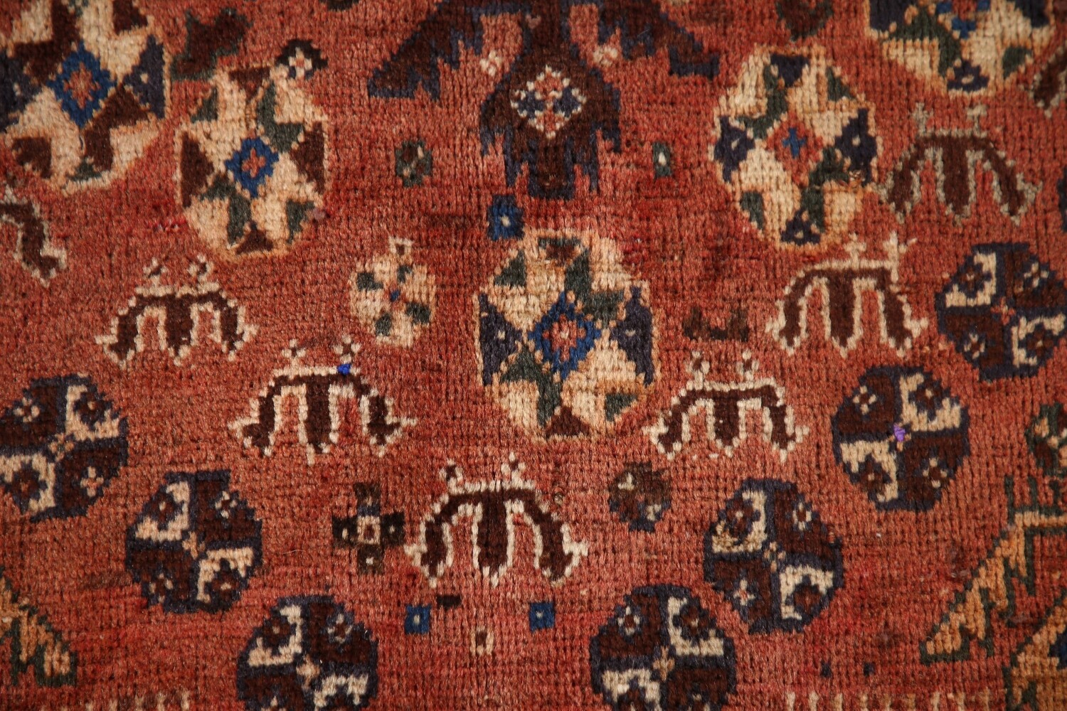 Antique Vegetable Dye Shiraz Persian Area Rug 5x8