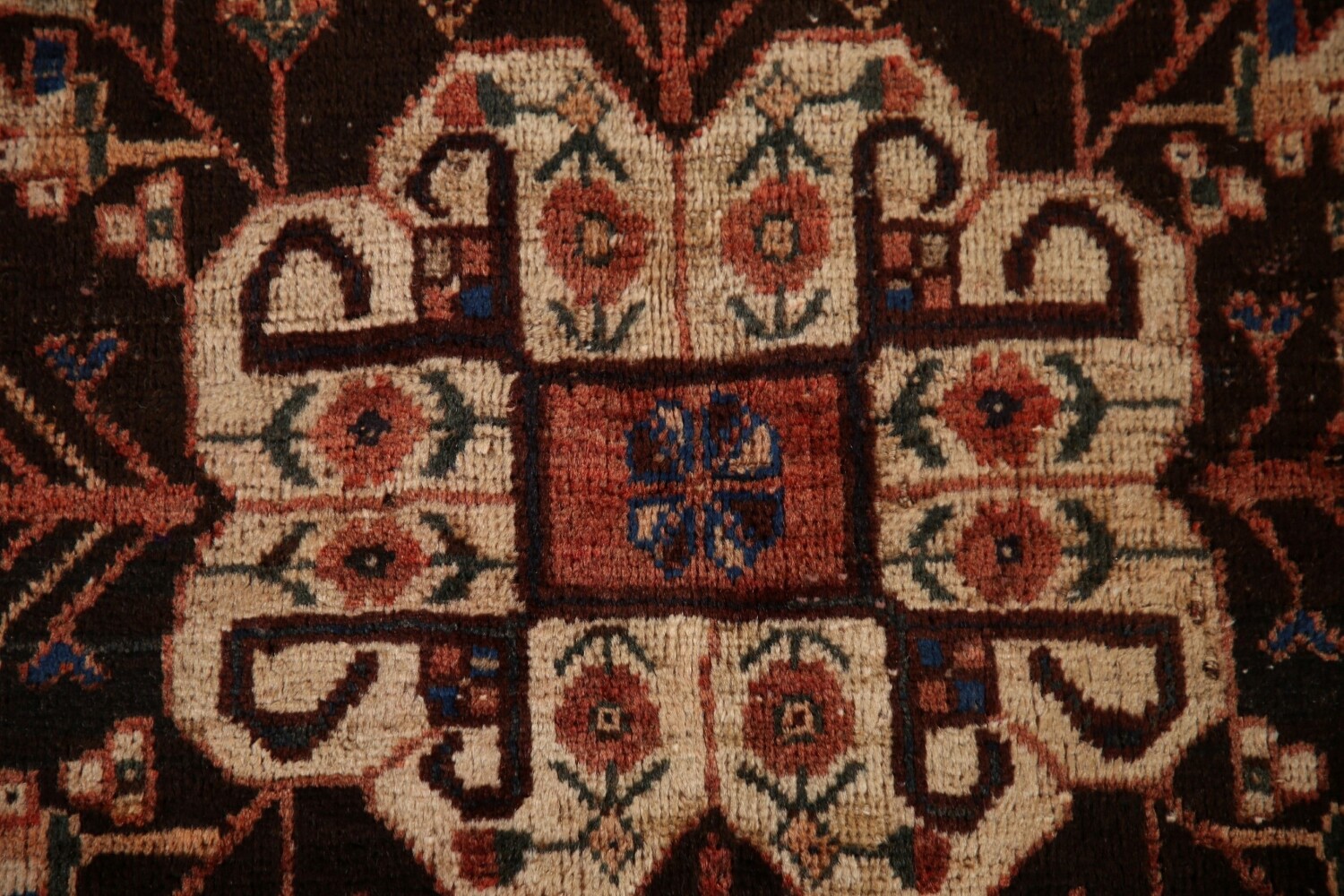 Antique Vegetable Dye Shiraz Persian Area Rug 5x8