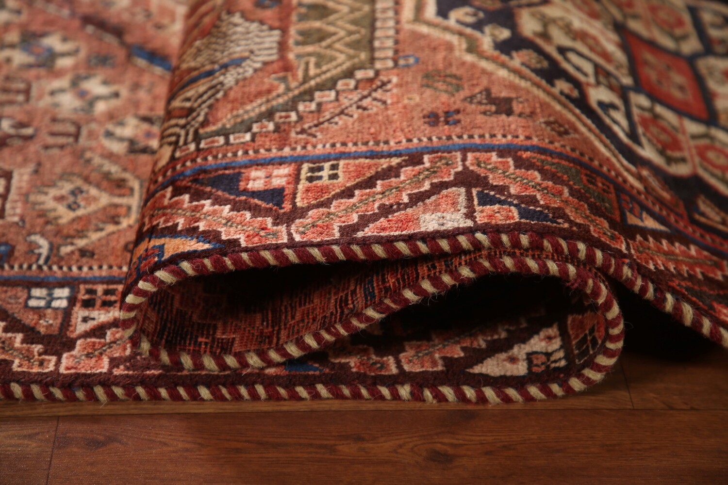 Antique Vegetable Dye Shiraz Persian Area Rug 5x8