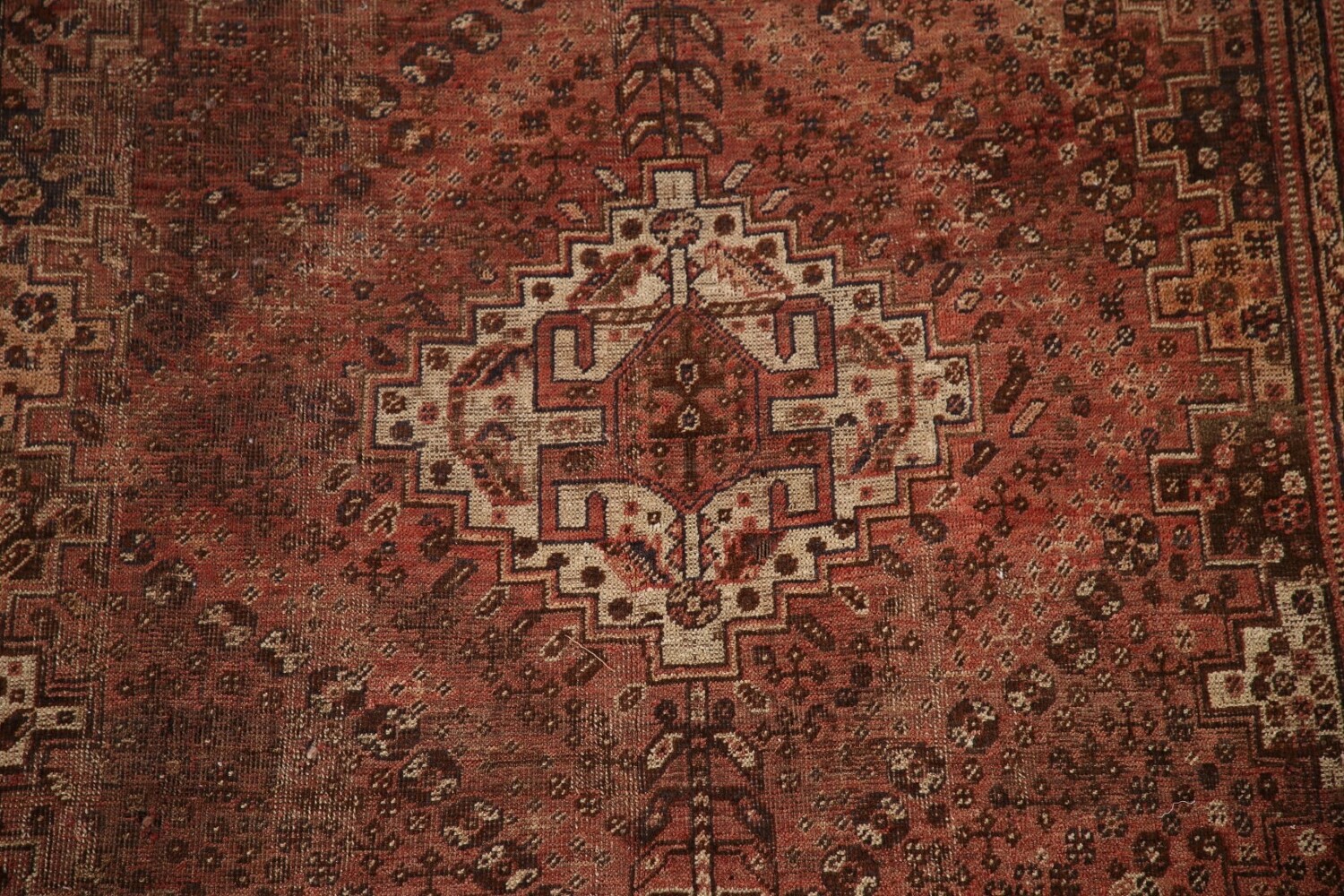 Antique Qashqai Persian Area Rug 5x8