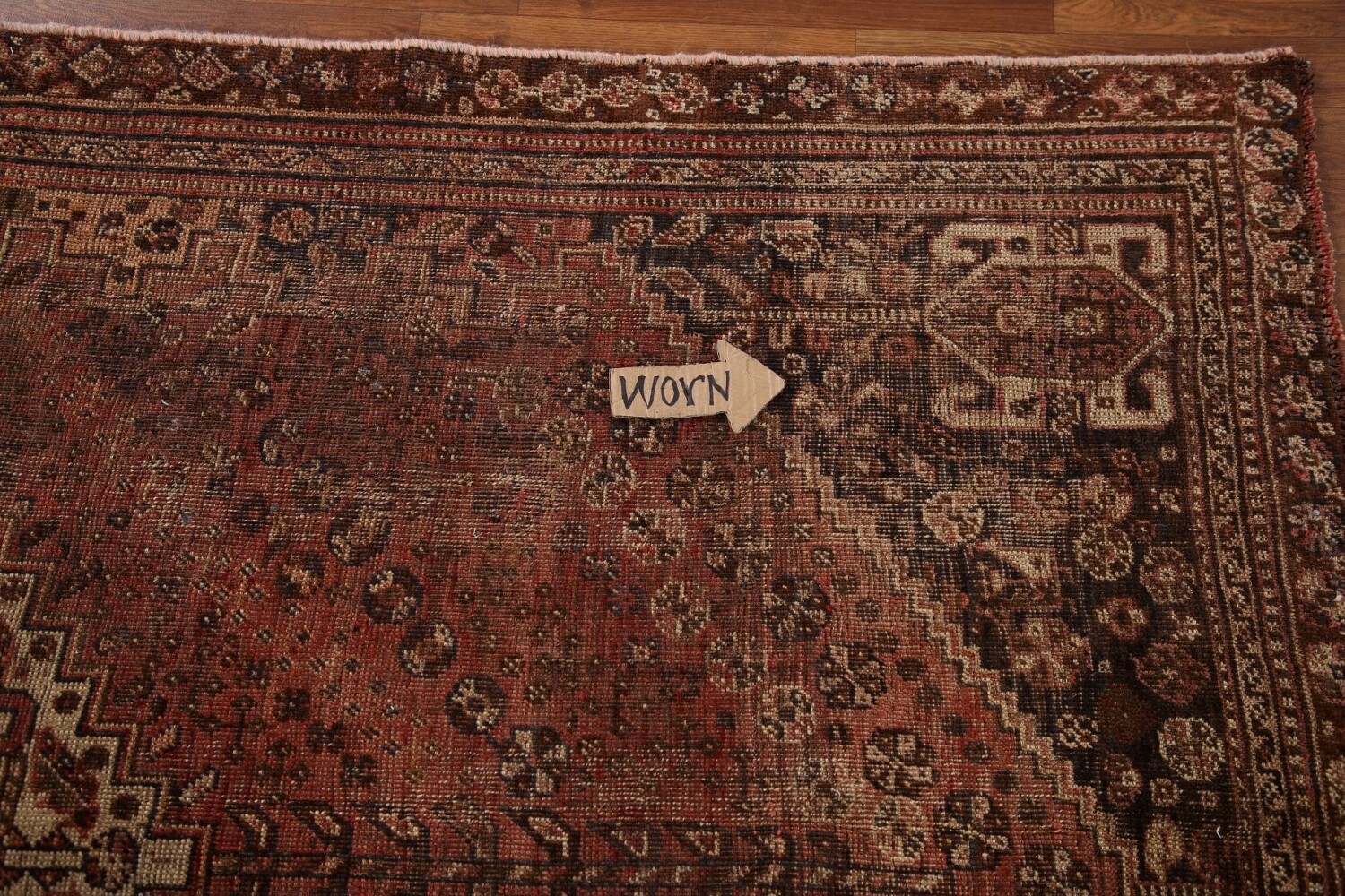 Antique Qashqai Persian Area Rug 5x8