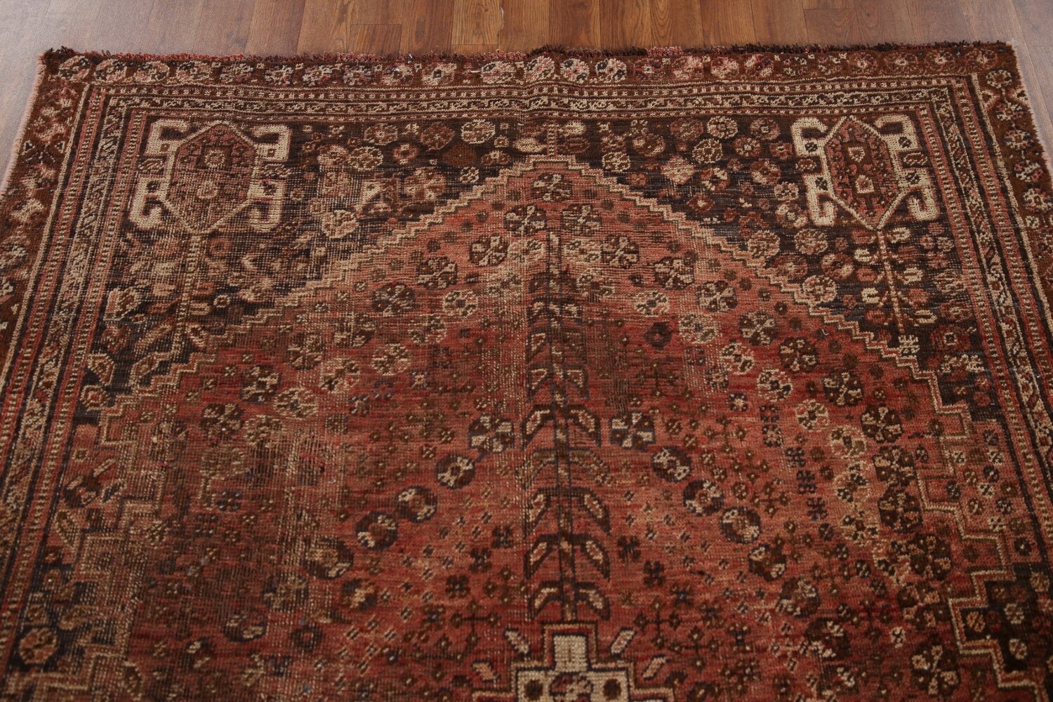 Antique Qashqai Persian Area Rug 5x8