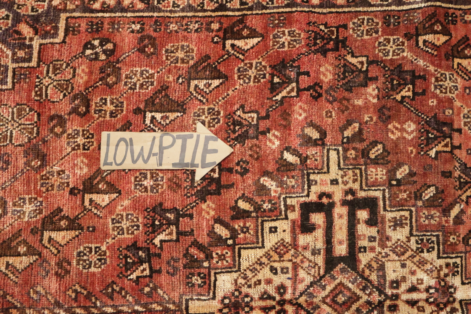 Vintage Wool Qashqai Persian Area Rug 5x8