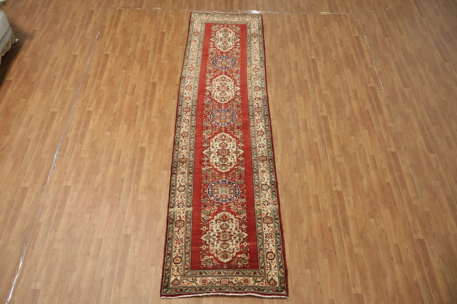 Handmade Tabriz Persian Runner Rug 4x13
