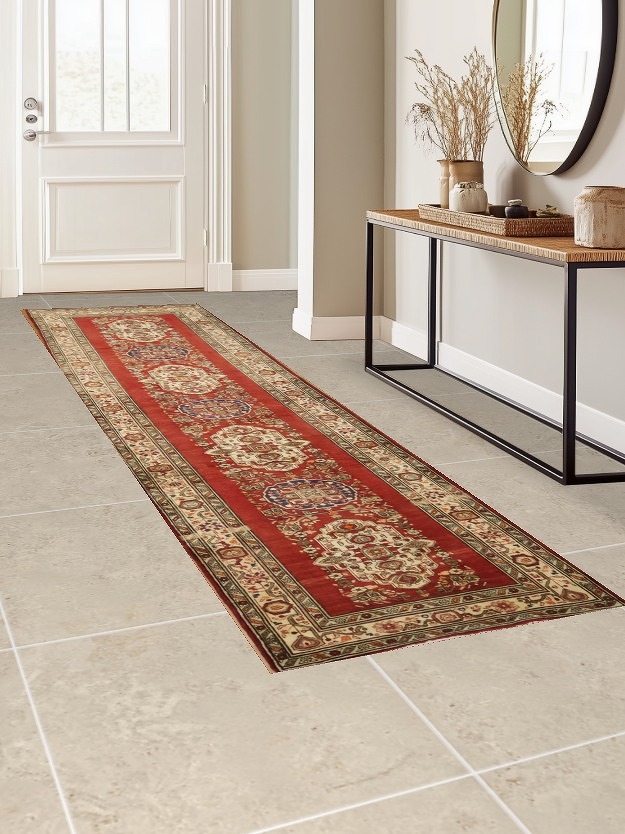 Handmade Tabriz Persian Runner Rug 4x13