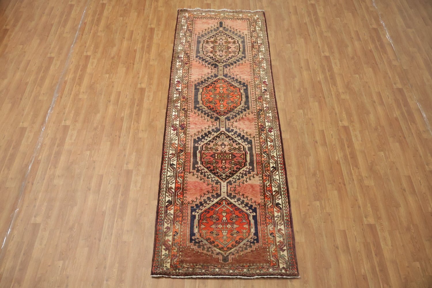 Geometric Ardebil Persian Runner Rug 4x11