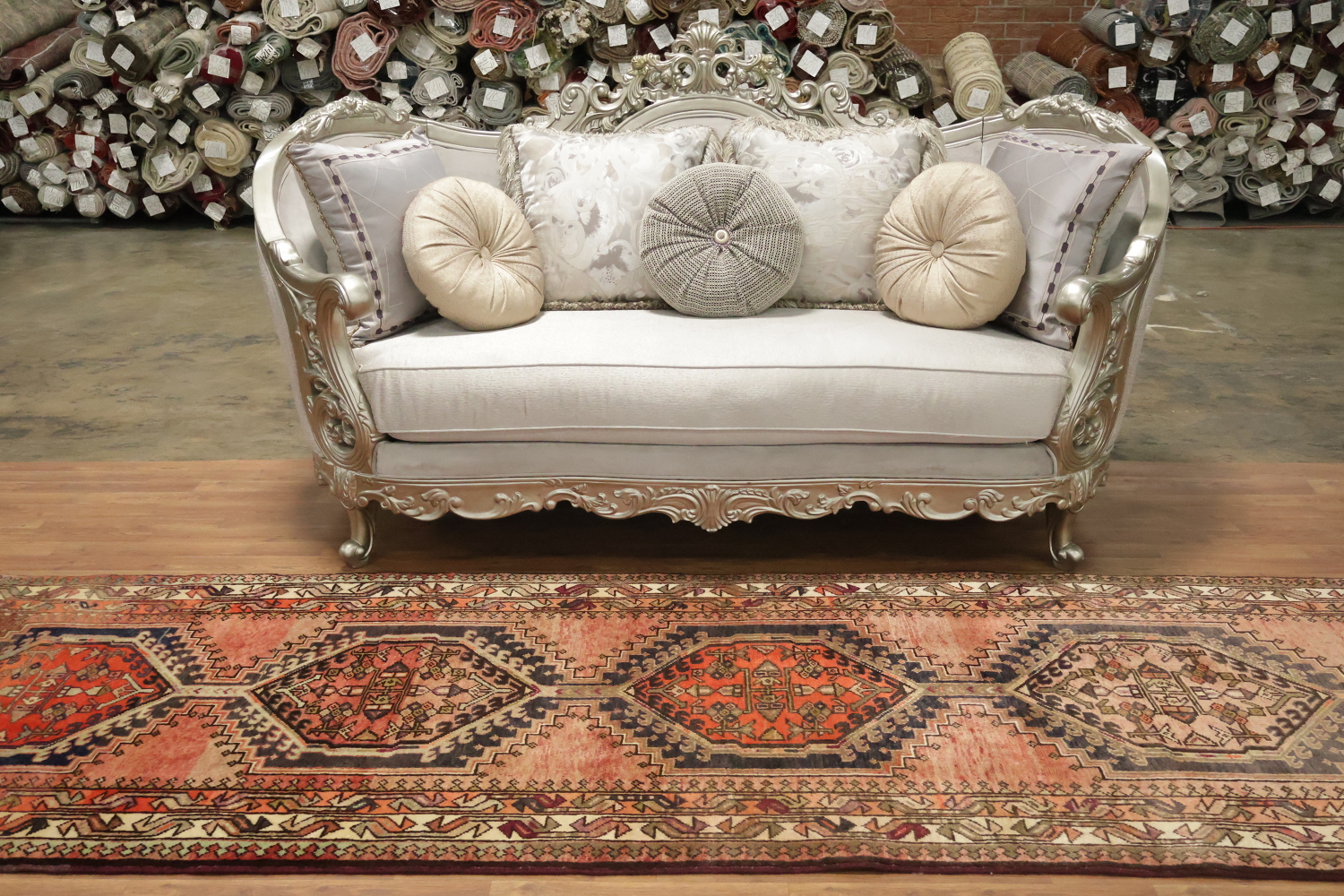 Geometric Ardebil Persian Runner Rug 4x11
