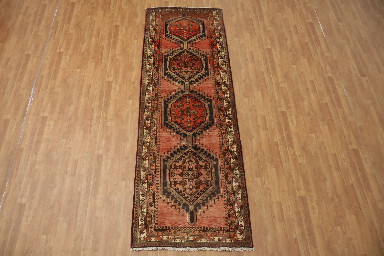 Geometric Ardebil Persian Runner Rug 4x11