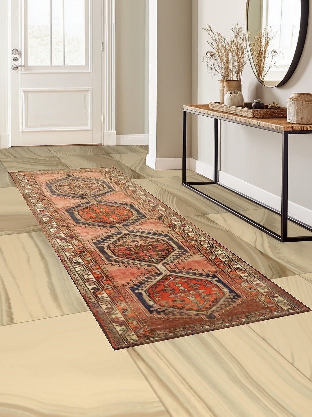 Geometric Ardebil Persian Runner Rug 4x11
