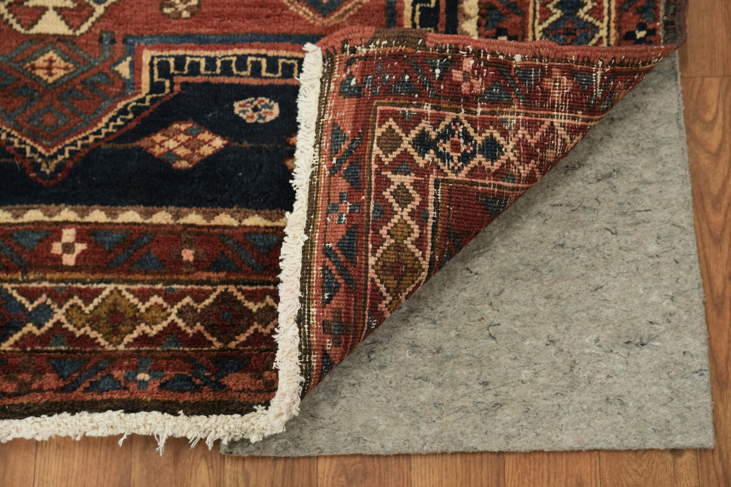 Navy Blue Meshkin Persian Runner Rug 4x10
