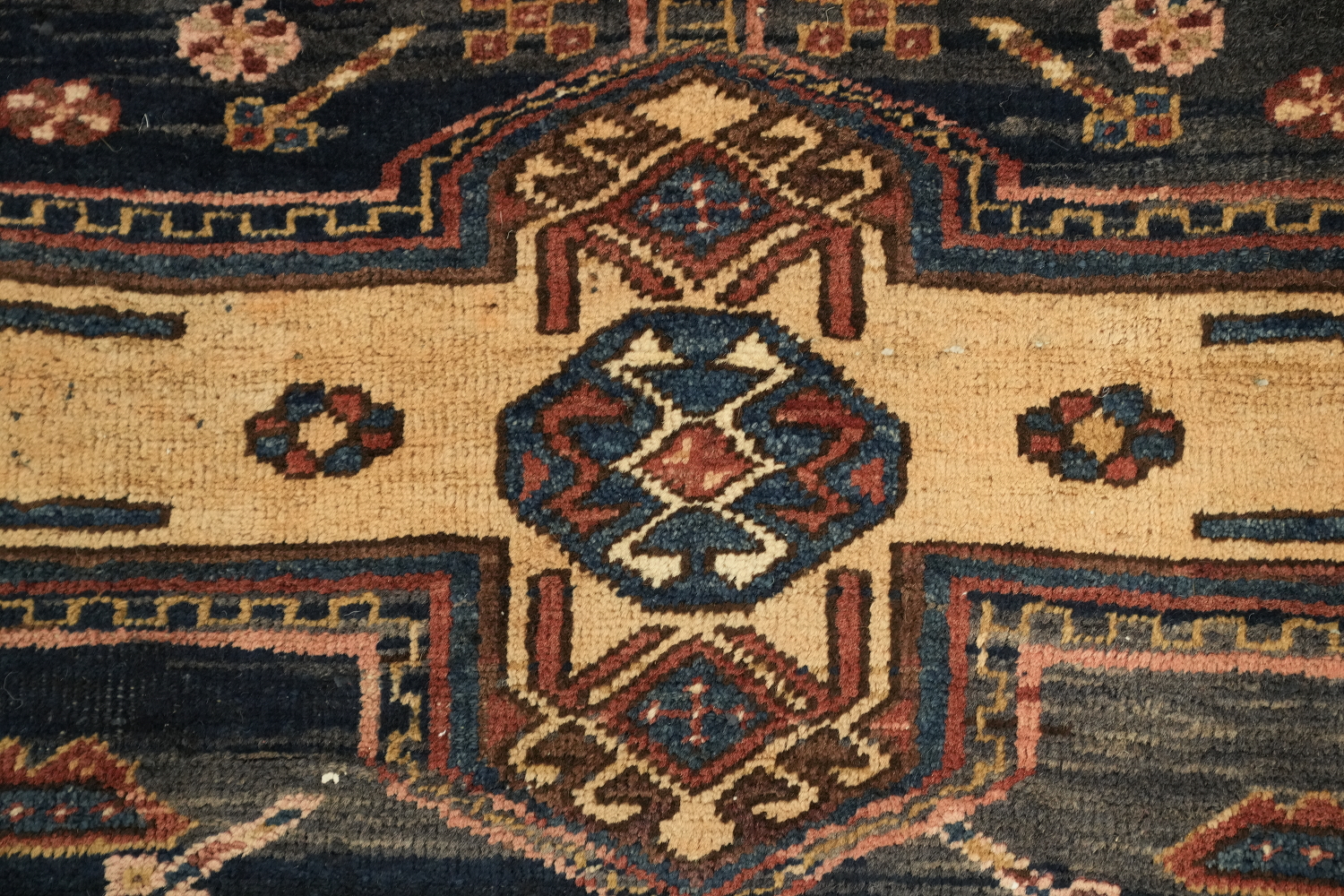 Navy Blue Meshkin Persian Runner Rug 4x10