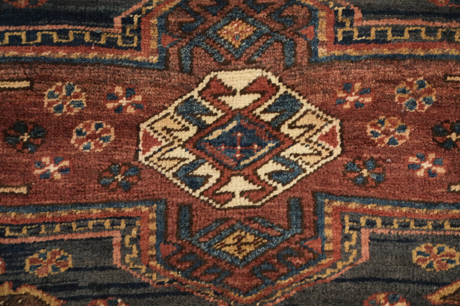 Navy Blue Meshkin Persian Runner Rug 4x10