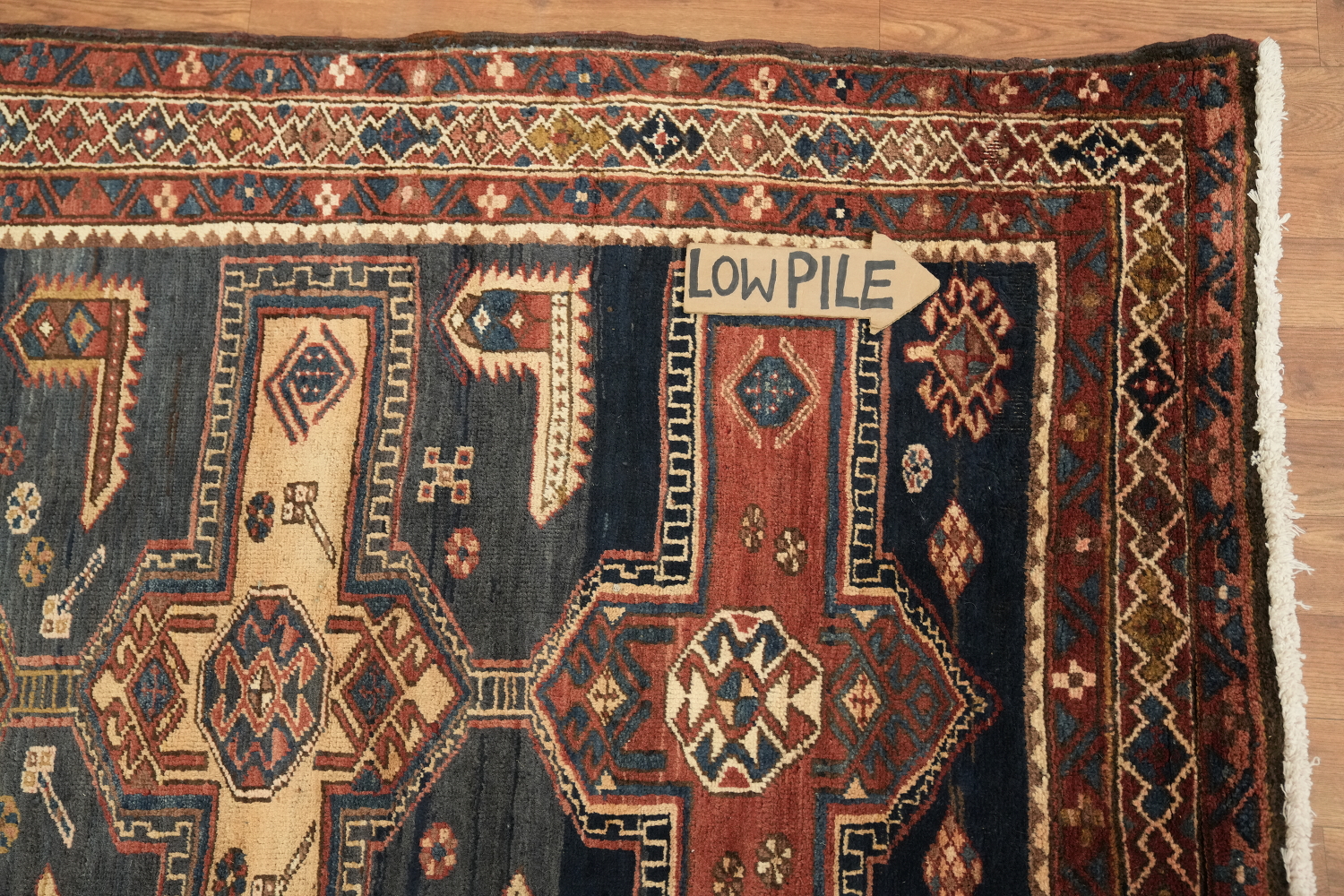 Navy Blue Meshkin Persian Runner Rug 4x10