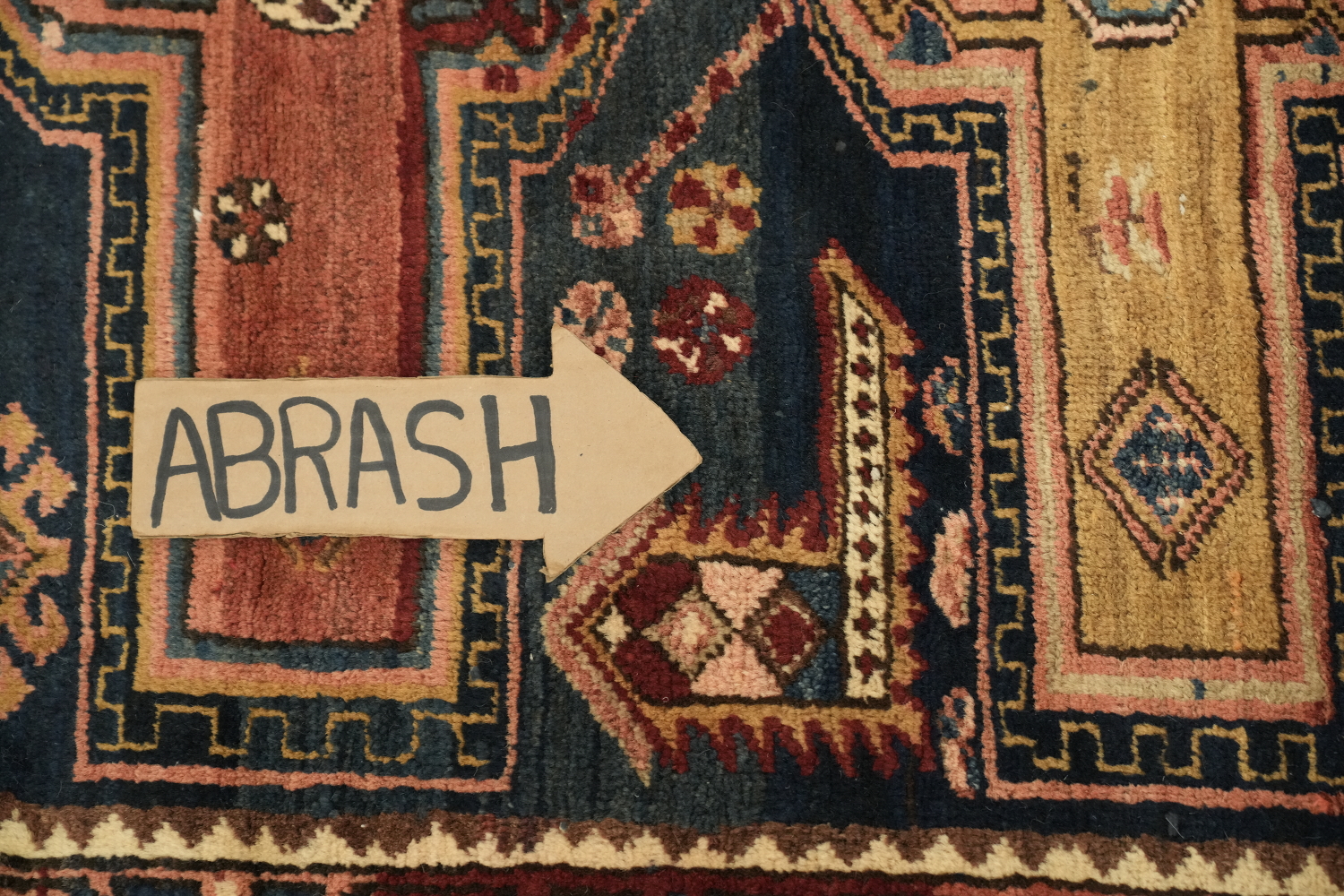 Navy Blue Meshkin Persian Runner Rug 4x10