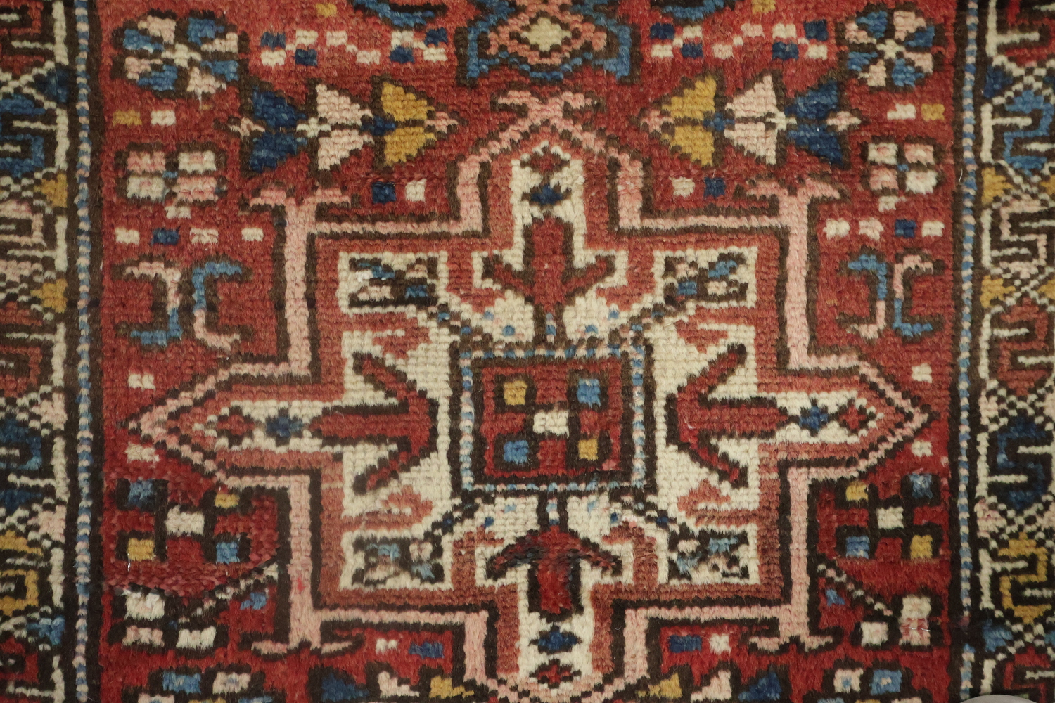 Geometric Heriz Persian Runner Rug 2x12