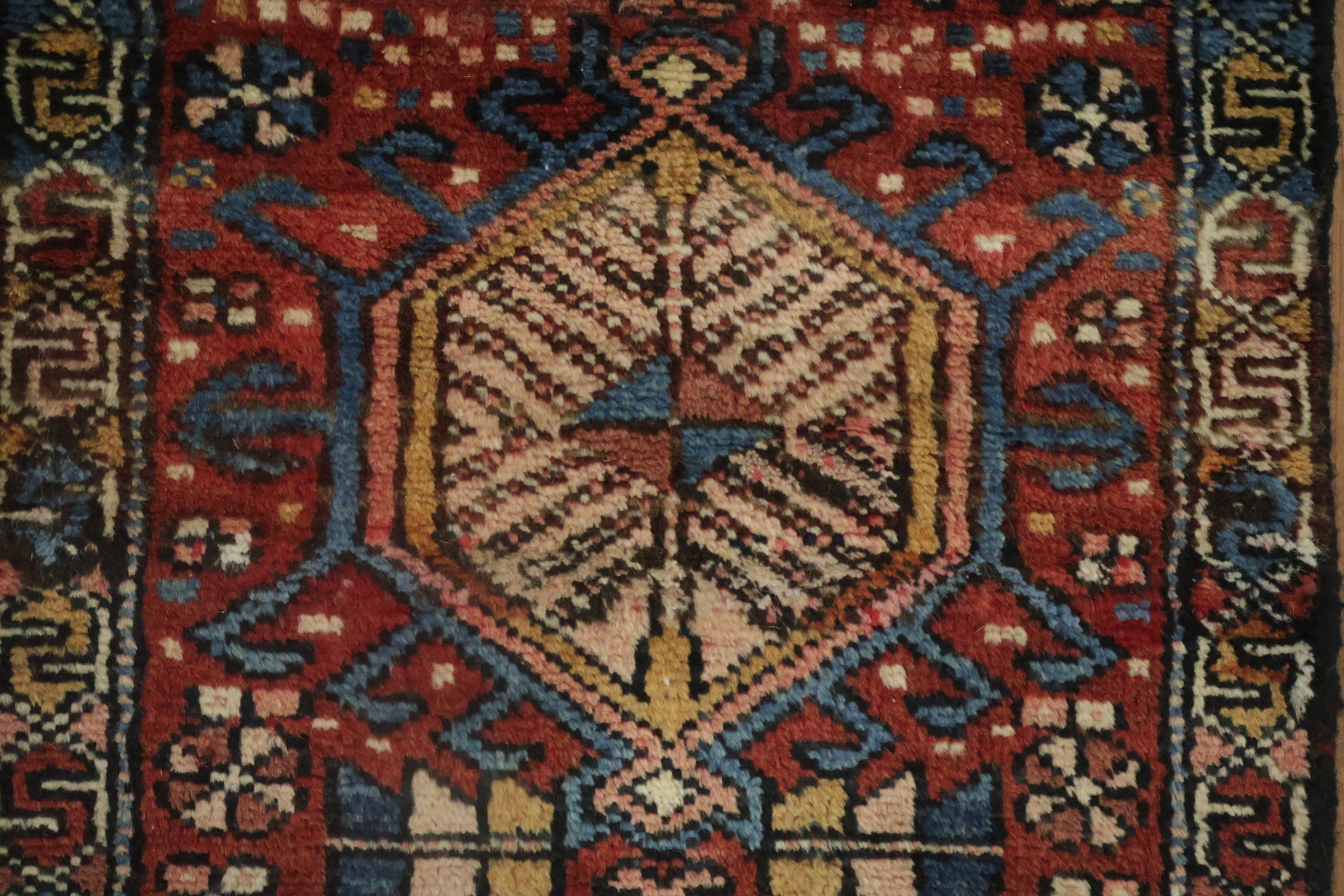 Geometric Heriz Persian Runner Rug 2x12