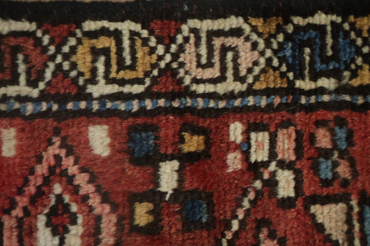 Geometric Heriz Persian Runner Rug 2x12