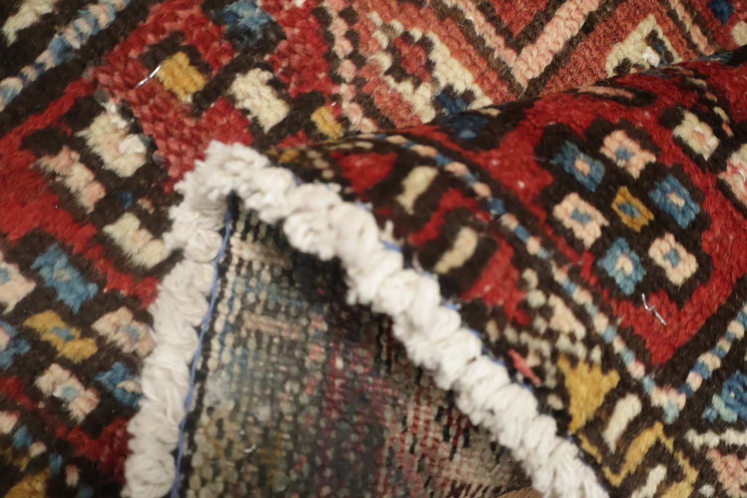 Geometric Heriz Persian Runner Rug 2x12