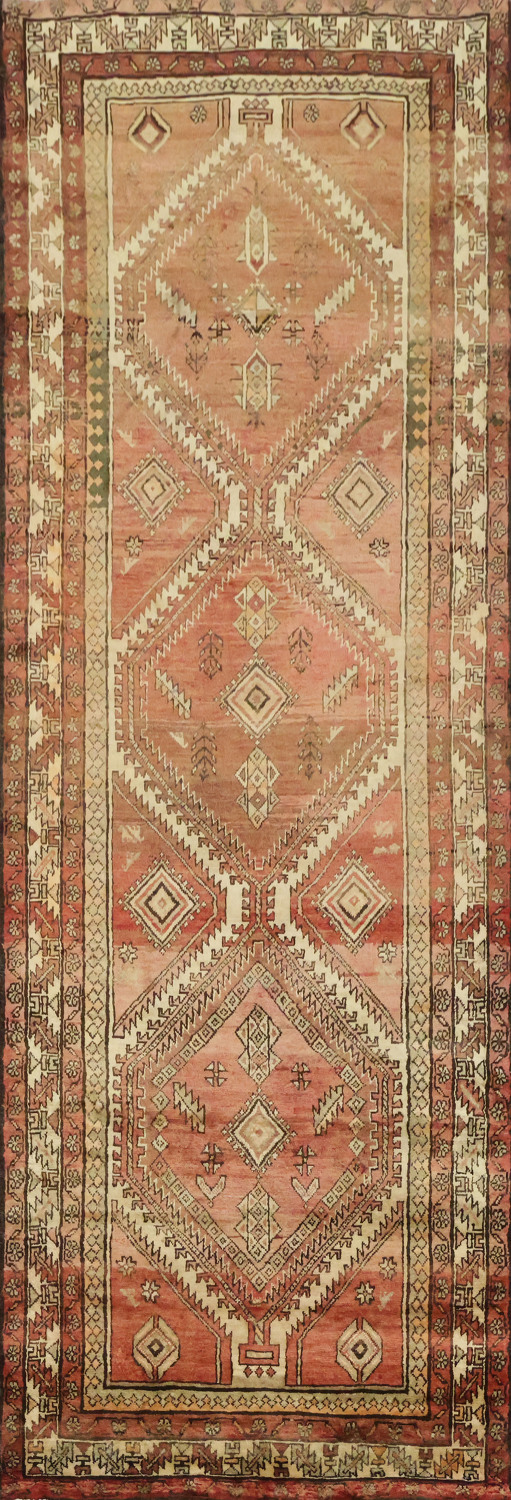 Tribal Wool Ardebil Persian Runner Rug 4x11