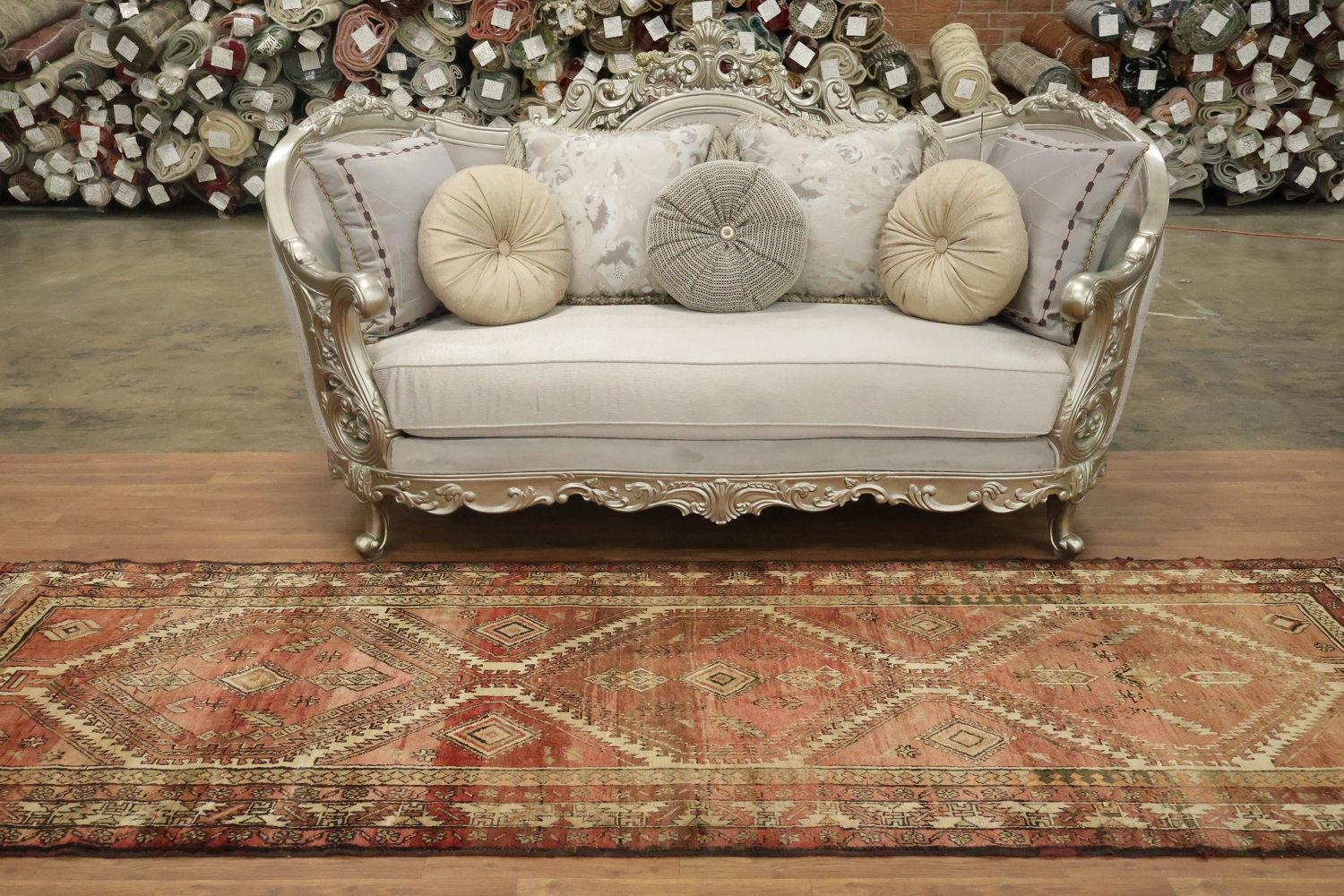 Tribal Wool Ardebil Persian Runner Rug 4x11