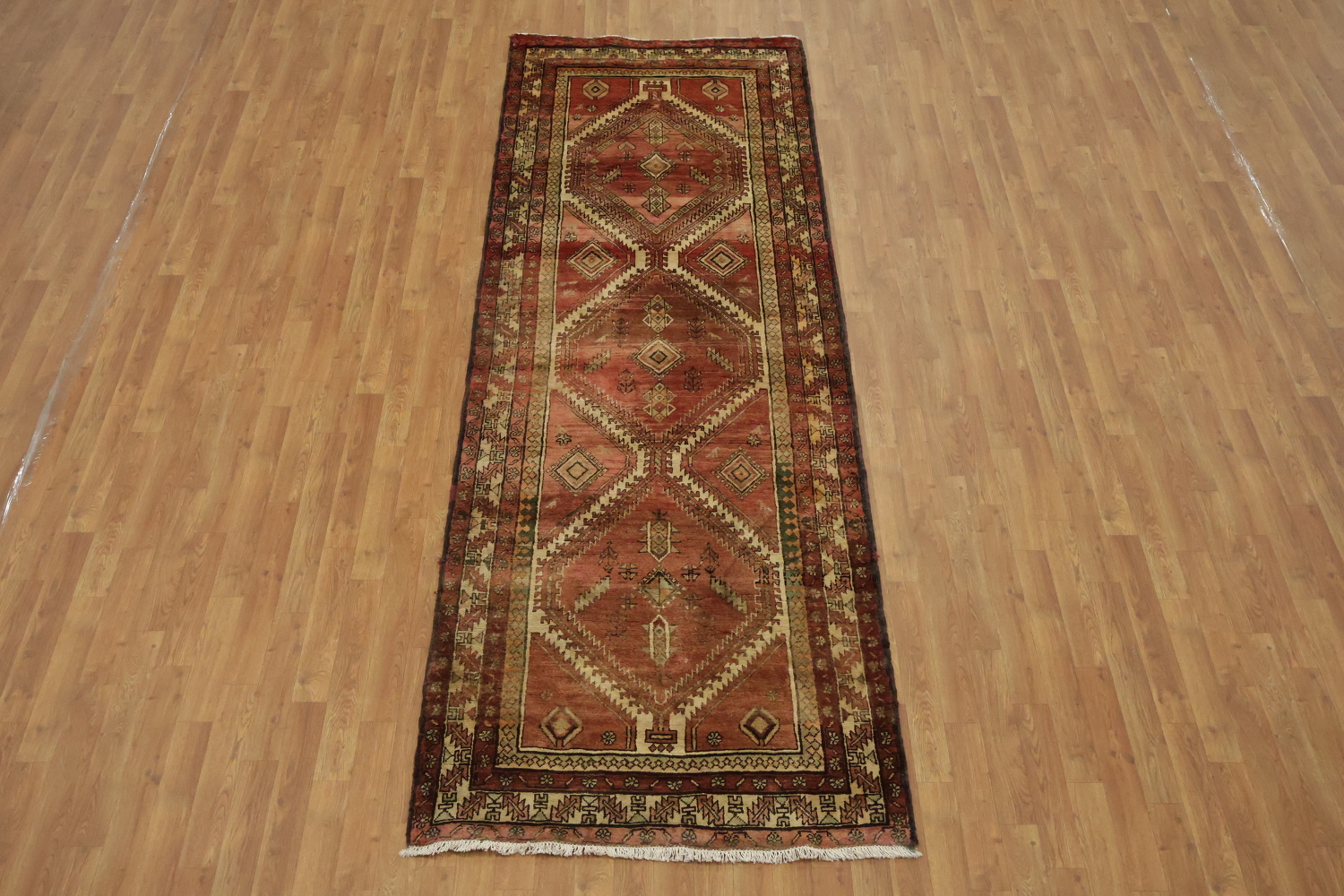 Tribal Wool Ardebil Persian Runner Rug 4x11