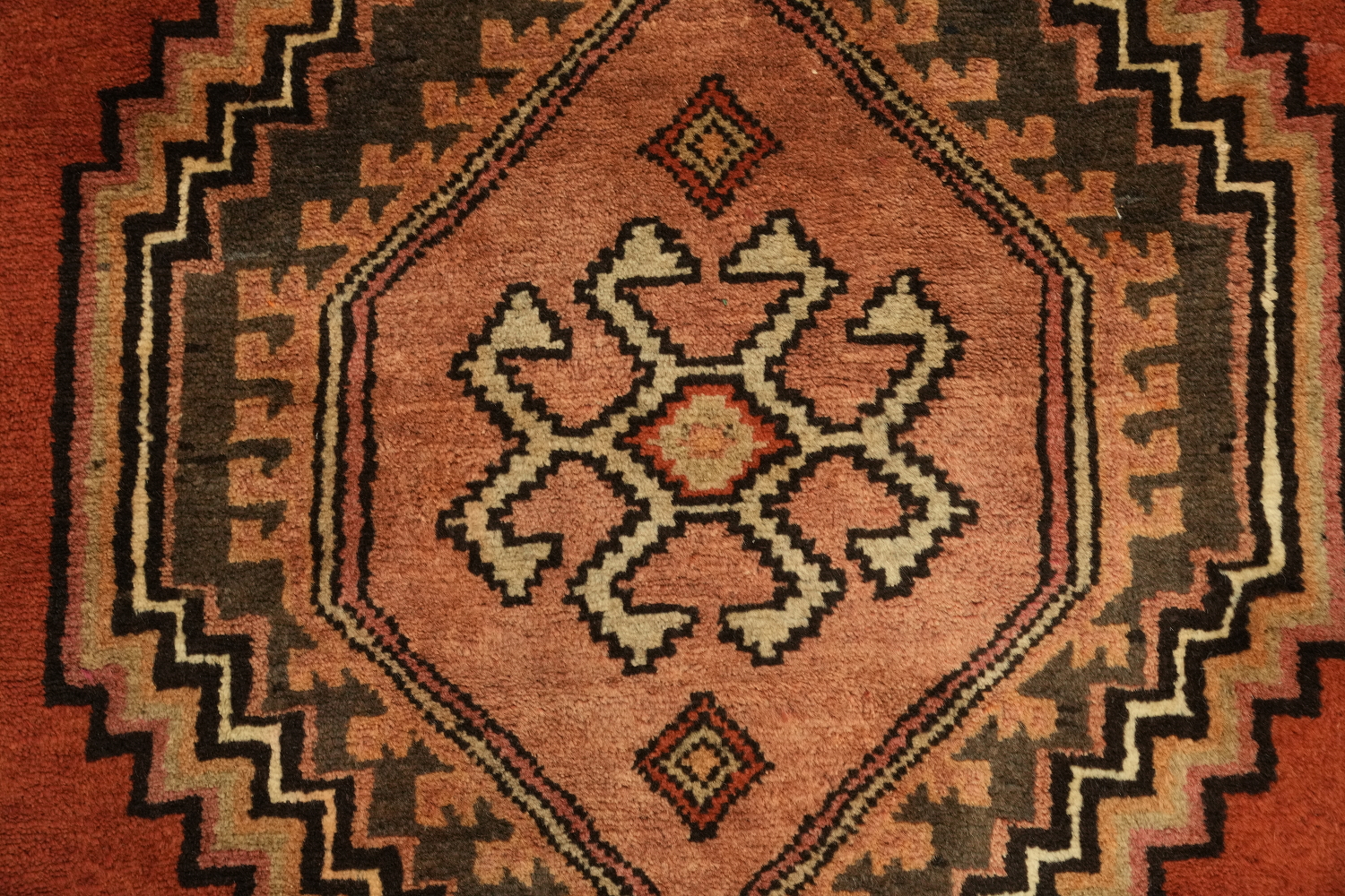 Vintage Wool Ardebil Persian Runner Rug 3x13