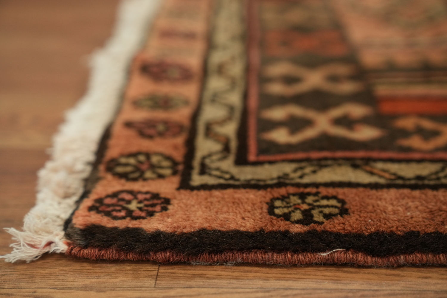Vintage Wool Ardebil Persian Runner Rug 3x13