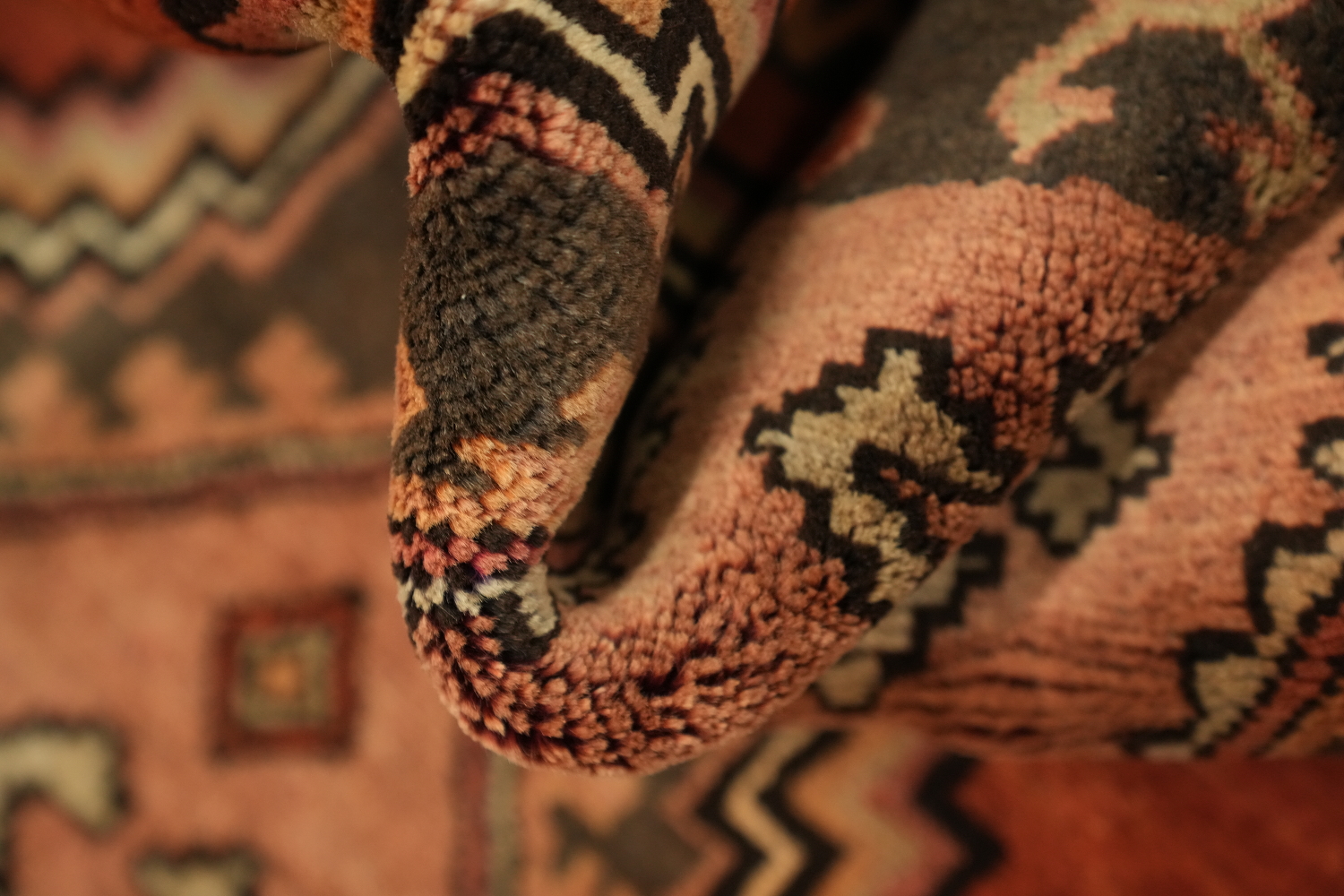 Vintage Wool Ardebil Persian Runner Rug 3x13
